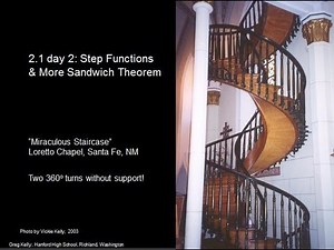 Calc02 1day2 Step Functions & More Sandwich Theorem