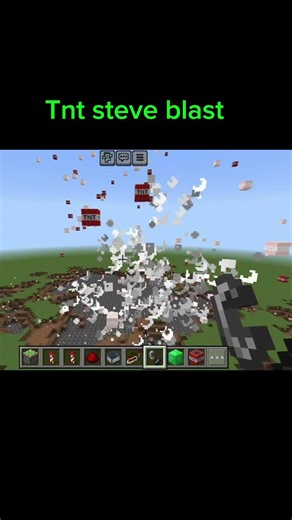 blast TNT steve #minecraft #gaming