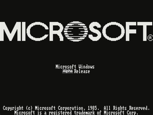 Windows 1.0 Alpha Release开机