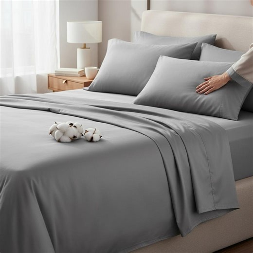 Luxury 400 Thread Count Cotton Sateen Sheet Set, OEKO-TEX® Certified - Etsy Canada