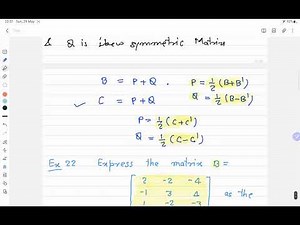 theorem 2 with example, orthogonal matrix with example, verify P3 properties...