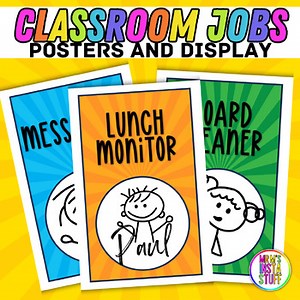 Classroom Jobs Display Printable and Editable