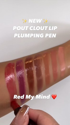 Get plump as e.l.f. lips in just a few clicks! 💕 ✨NEW✨ Pout Clout Lip Plumping Pen is AVAILABLE NOW on elfcosmetics.com & the e.l.f. app for Beauty Squad Loyalty Members! 🙌 (It’s free & easy to join!) 🥰 This 3-in-1 lip plumper, gloss and balm drenches lips in a tinted, high-shine gloss for a juicy pout! 💄 The non-sticky formula plumps lips with a cooling tingle. 🧊 Plus, lip-loving ingredients like 1% maracuja oil helps nourish lips. 💦 This clickable pen allows for easy & precise applicatio