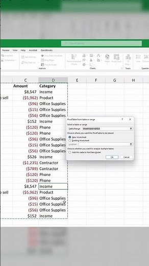 How to Create P&L in Excel #shorts