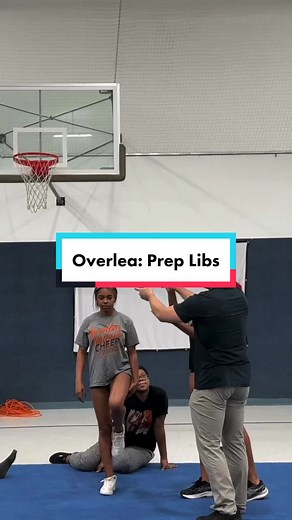 Although there are more stable hand placements for prep-level libs, in order to transition quicker to extended libs, flyers need to get used to having support lower on her leg while having up and down pressure under her foot. #moxiemethod #cheer #stunt