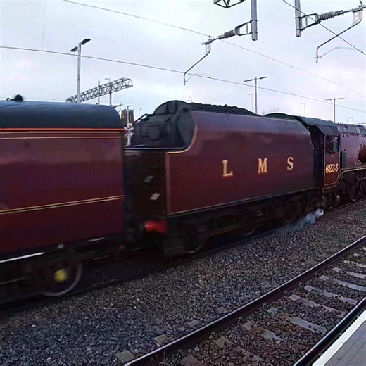 West Coast Railways takes charge of LMS Duchess Class No.6233 "Duchess of Sutherland" and are on their way to York from Ealing Broadway with The Railway Touring Company "The Yuletide Express". Filmed at Wellingborough railway station on 17th November 2021 #duchessofsutherland #steam #trains #steamtrain | PurpleVision