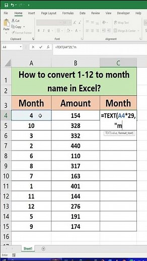 📅 How to Convert 1–12 into Month Names in Excel – Super Simple Trick!