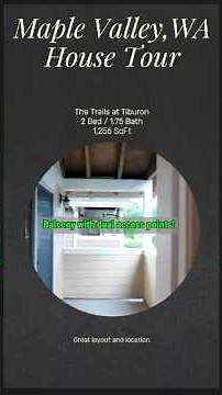 Maple Valley Washington House Tour - Trails at Tiburon - 2 BR/1.75 B #realestate #home #realtor