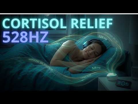 🔴 Reduce Stress Hormones Overnight 528 Hz Cortisol Relief Deep Sleep LIVE