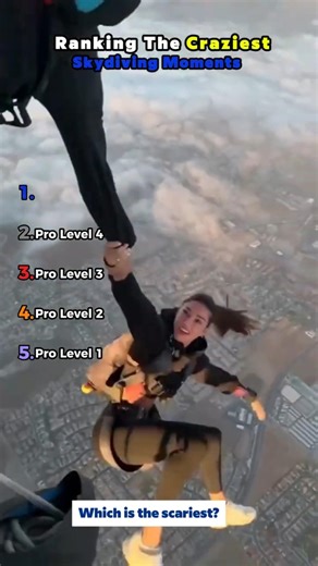 Ranking The CRAZIEST Skydiving Moments 🫨 #skydiving #extreme #shorts
