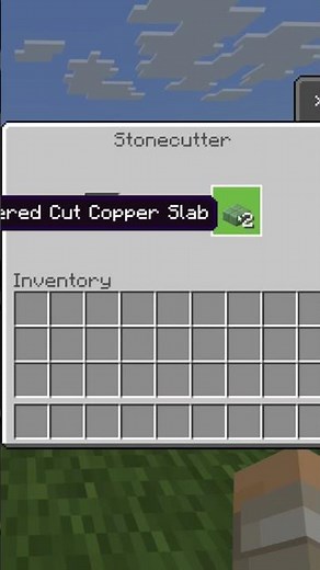 How to Make Waxed Weathered Cut Copper Slabs With a Stone Cutter in Minecraft #Shorts