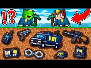 JJ and Mikey FBI Mine Battle - Maizen in Minecraft ! (Maizen)