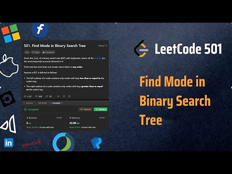 ✅ Find Mode in Binary Search Tree ✅ Explained In Detail - Java - Leetcode - 501 - Easiest Approach