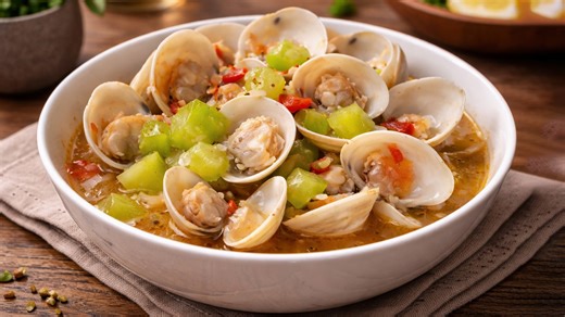 Light and comforting patola clam soup