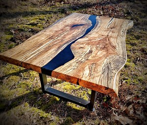 Epoxy River Table, Spalted Maple Table, Live Edge Table, Epoxy Coffee Table, Custom Wood Table, Custom Coffee Table, Resin Table, Handmade, - Etsy