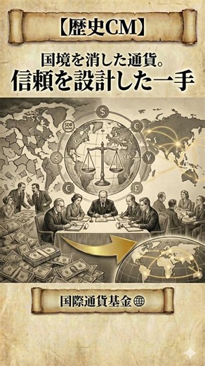 【歴史CM】国境を消した通貨。信頼を設計した一手｜国際通貨基金 #歴史cm