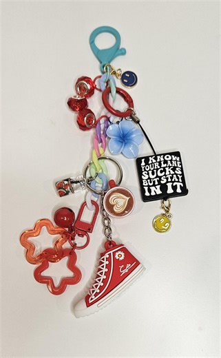 CUSTOMIZABLE! - Stay in Your Lane Keychain: Bag Purse Charm 163113-25-5-06 - Etsy