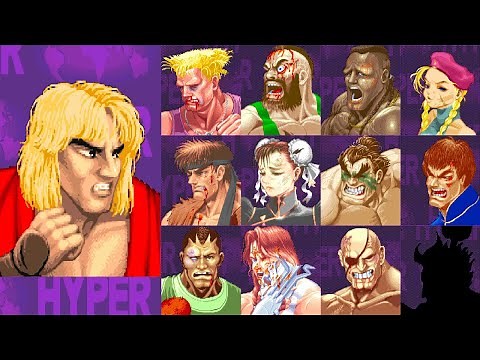 ハイパー スト2 初代 ケン で クリア Hyper Street Fighter 2 First KEN Clear