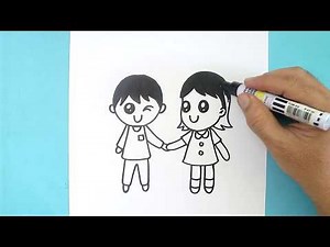 How to DRAW HOLDING HAND Step by step