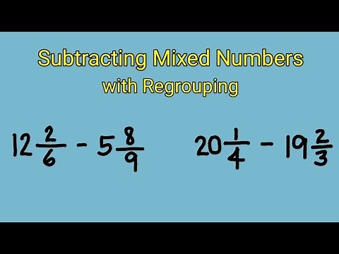 Subtracting Mixed Numbers with Regrouping || Subtracting Mixed Numbers with Unlike Denominators