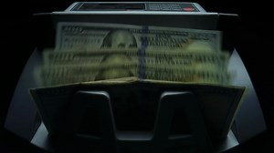 Closeup Automatic Cash Counting Machine Stock Footage SBV-338659924 - Storyblocks