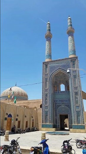 Iran’s Tallest Minarets! 🕌 Yazd UNESCO Adhan | Jameh Mosque Blue Persian Tile & Old Town Fahadan 🇮🇷