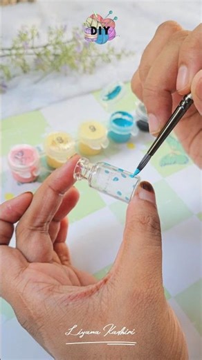 🎨🎀 Cute miniature bottle art 🎨✨️ #miniatureart #bottleart #sehar