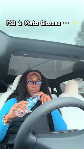Tesla passenger princess 👑 2026 Model Y 💜✨ with my @raybanmeta . Cc @Tesla Tok #ojubabe #nigeriantiktok🇳🇬 #usa #fsd #tesla