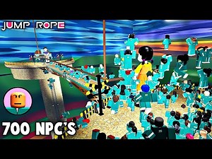 Squid Game but with NPCs - 700 NPCs (Jump Rope Game) - Roblox