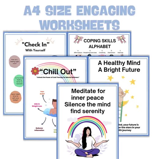 50  Therapist Anxiety Toolkit Bundle, Anxiety Counseling, Therapy Worksheets, Therapy Tools, Mental Health Journal, Therapy Office Decor - Etsy