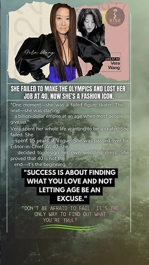Vera Wang | Why 40 is the Perfect Age to Start Over | Don't be afraid to fail | #risenarrative