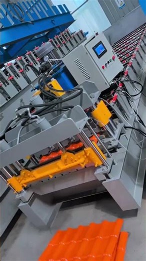 800 type imitation resin glazed roof tile #rollformingmachine #rollformingmachinemanufacturer