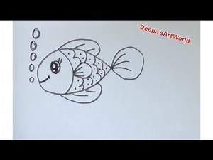 How to Draw Cute Fish 🐠 | Easy Drawing for Beginners | Simple Step by Step Art 🎨