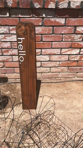 DIY "hello." Wooden A-frame sign :)