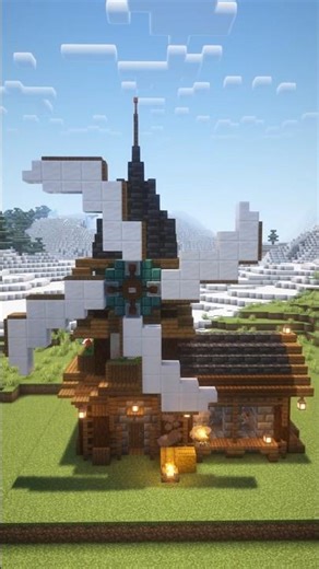 Minecraft Windmill Tutorial #minecraft #minecraftbuilding #shorts