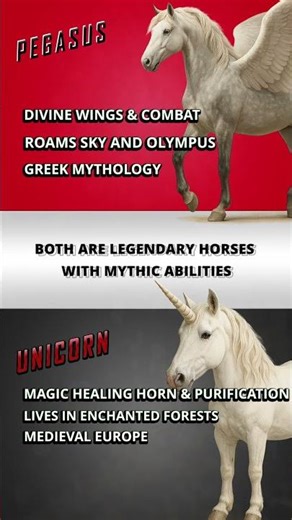 Unicorn vs Pegasus #comparison #education #facts