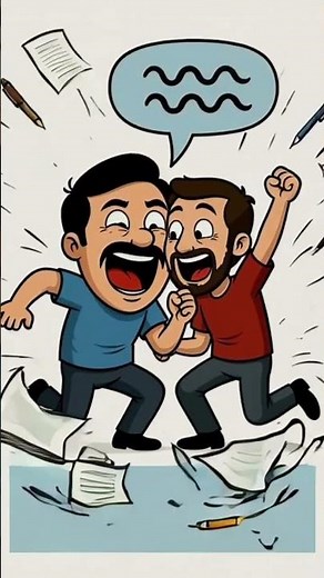 A cartoon illustration of two people fighting