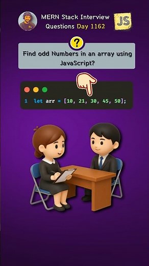 find out the odd numbers in an array using JavaScript #shorts