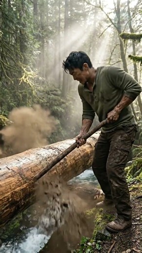 Bushcraft ASMR: Building a Bridge to Survive the Wild