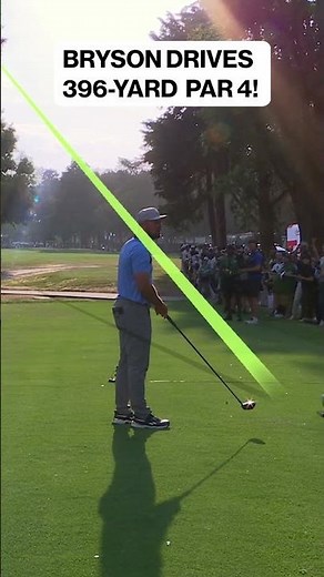 Bryson DeChambeau DRIVES 396-YARD PAR 4 😲 #liv #livgolf #golf #golfer #golfswing