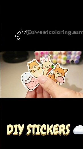 How to make DIY stickers at home ✂️✨ #sticker #howtomake #easy #easydrawing