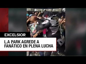 L.A. Park golpea aficionado en plena función luchística en San Luis Potosí