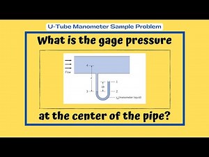 U-Tube Manometer Intro and Sample Problem | Fluid Mechanics Lesson 7