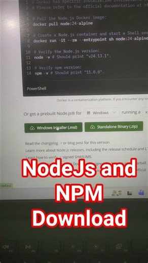How to download and install NodeJs and NPM #shorts #coding