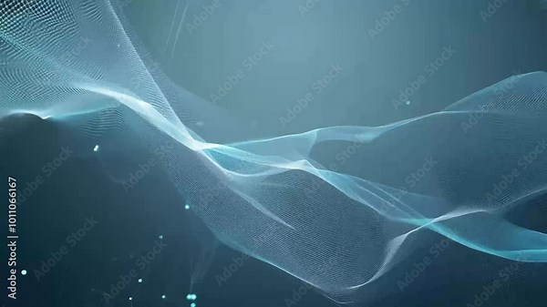 Delve abstract technology wallpaper closeup flowing digital lines networks 4K animation features particle nodes enhancing depth field stunning representation technological