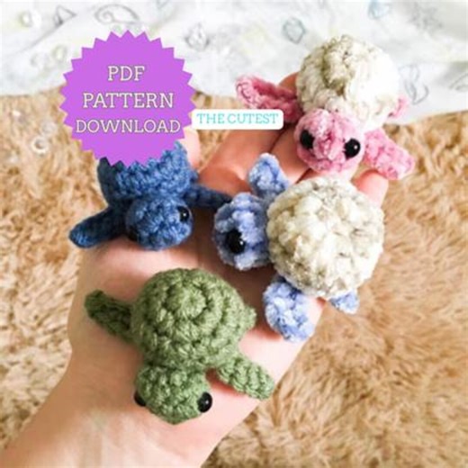 Cute Hatching Baby Turtles Crochet Pattern, Amigurumi Set (PDF Pattern), Low Sew, Crochet Pattern, Crochet Digital Pattern Download - Etsy