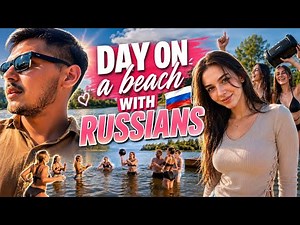 We Spent a Day with Russians🎀 on a beach🇷🇺🏖️ | Fun, Games & Summer Vlog #russia #beach