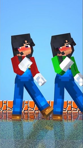 APHMAU MARIO ❤️ VS APHMAU LUIGI 💚?🤔 #minecraft #aphmaucrew #fyp