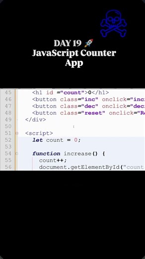 JavaScript Counter App 🔢