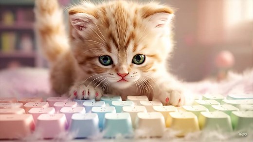 My cute baby kitten playing with keyboard 😍🥰#CuteCat #CatLovers #FelineFriends #AdorableCats #CatLife #PurrfectCompanion #KittyCuteness #MeowMoments #CatsofFacebook #CuddleCats | Funny Pocket